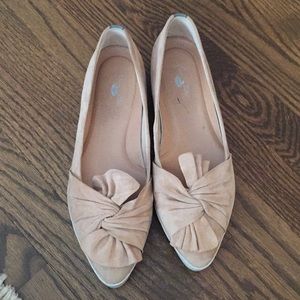 Nude slip on shoes